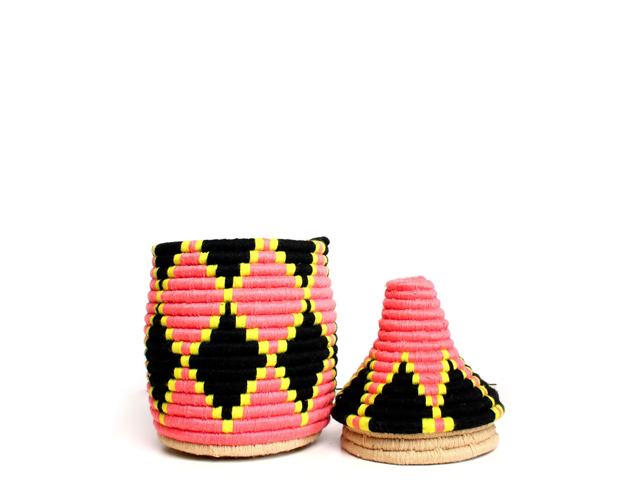 black and pink Pita Berber Basket