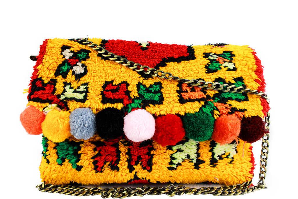 GOLDIE-purse-Moroccan-handmade-wool-MoroccansWay