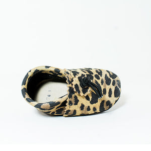 black and yallow Leopard Baby Moccasins