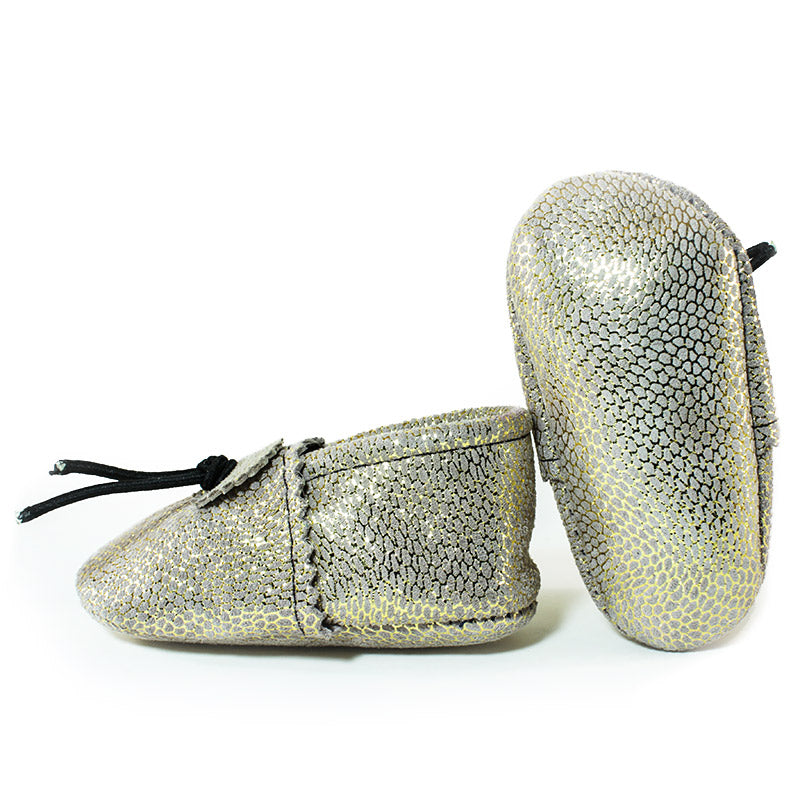 Gold Glam Baby Moccasins