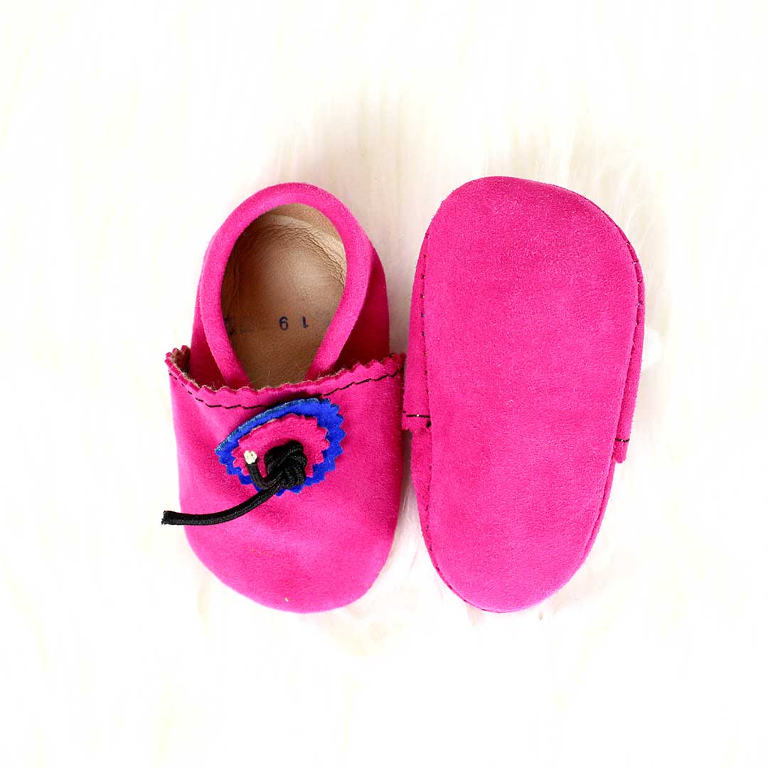 Hot Pink Baby Moccasins