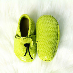 Chartreuse Baby Moccasins