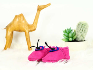 Hot Pink Baby Moccasins