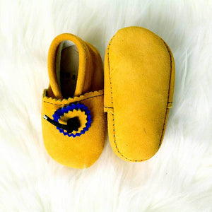 Mustard Baby Moccasins