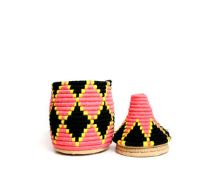 black and pink Pita Berber Basket