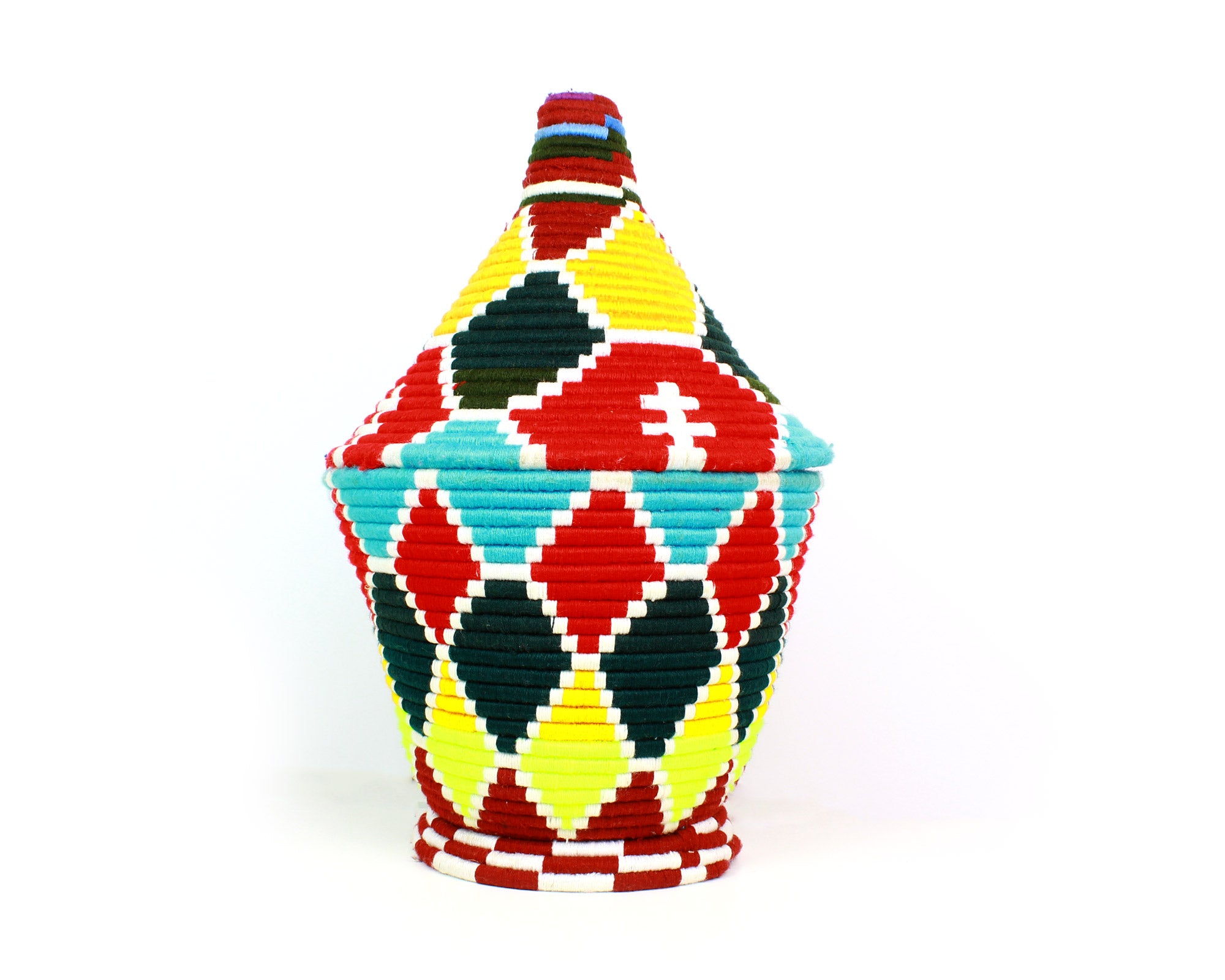 rainbow moroccan berber basket 