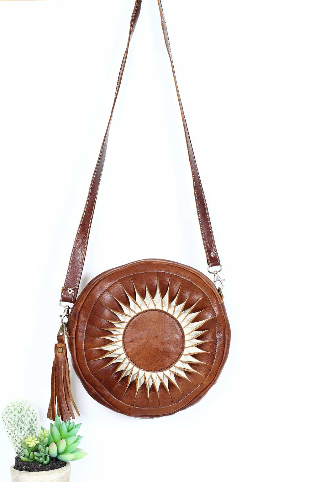 BROWN WOVEN LEATHER TOTE BAG  MOROCCANSWAY – MoroccansWay