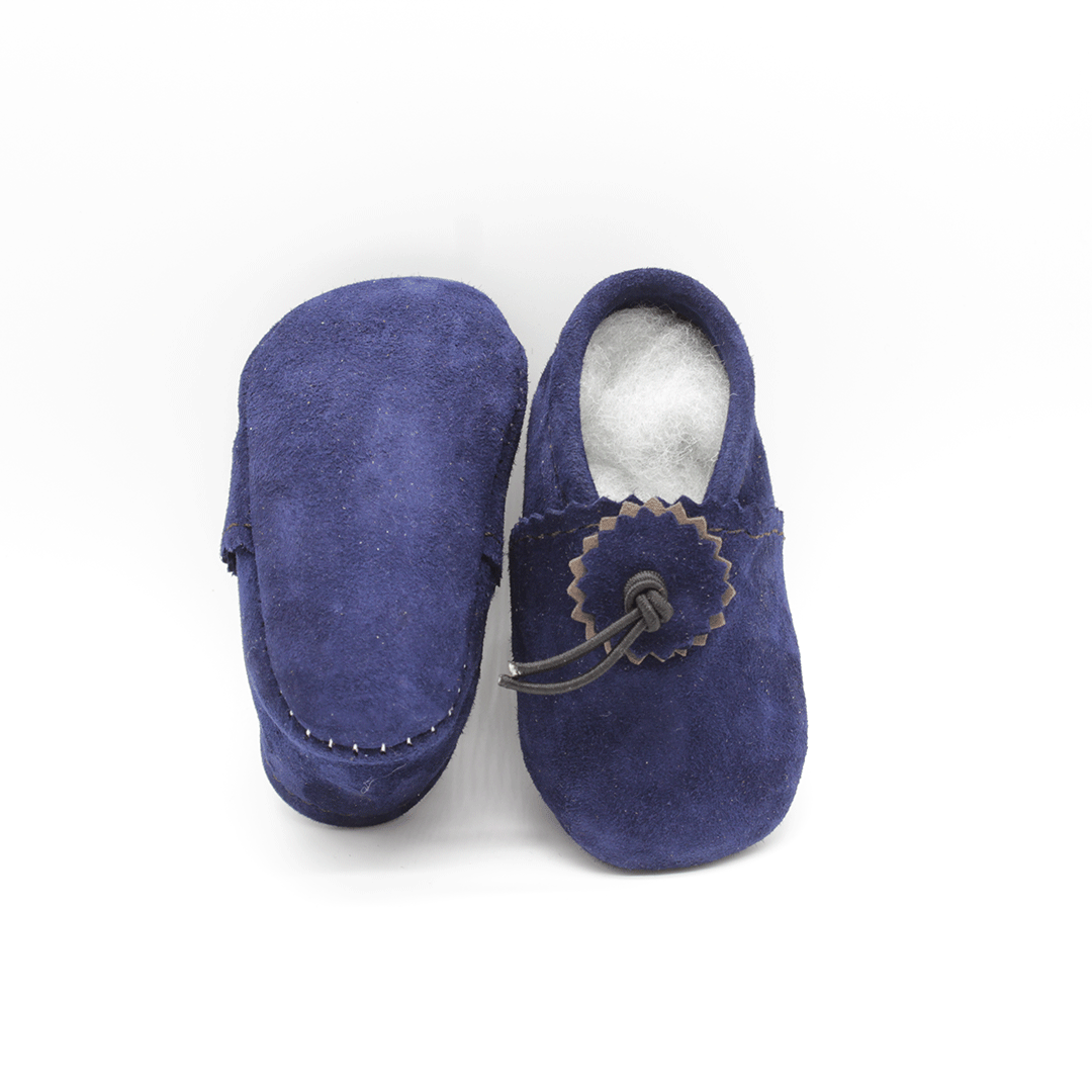Navy Baby Moccasins