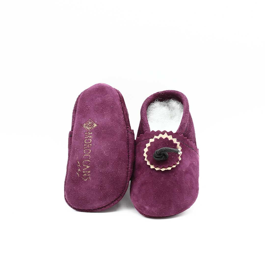 Cranberry Baby Moccasins